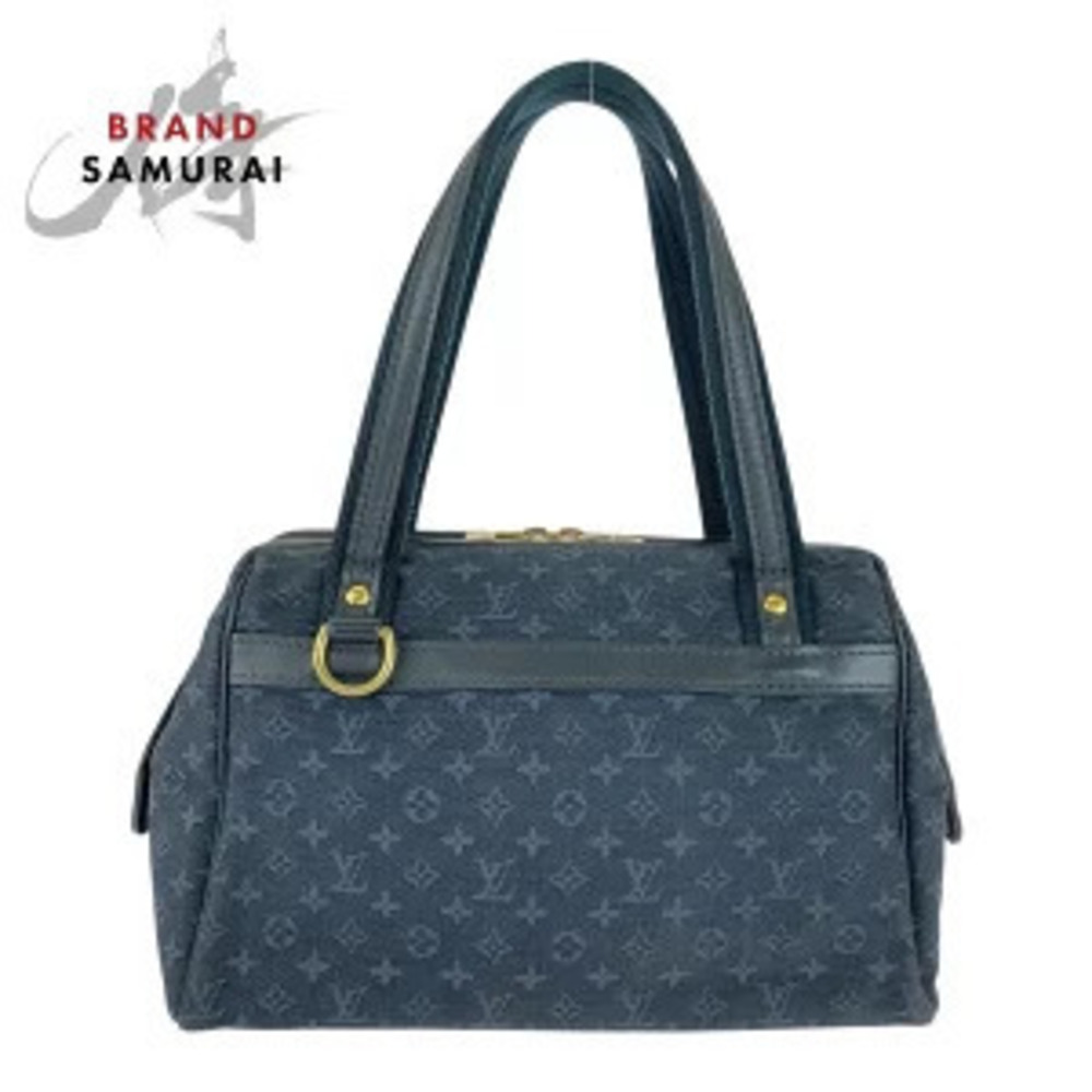 Louis Vuitton Monogram Josephine bag Navy Blue leather Handbag Boston
